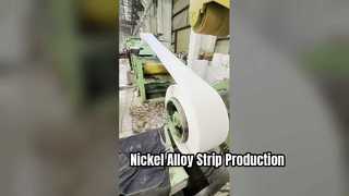 Proceso de producción de tiras laminadas en frío de aleación de níquel.